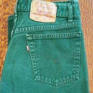 Vintage 90's Levi's 554 Green